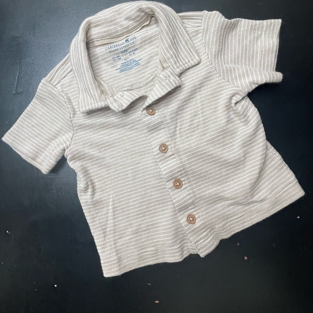 💕Bundle 3 of $20 Caribbean Joe Kids Tan Button Down Shirt